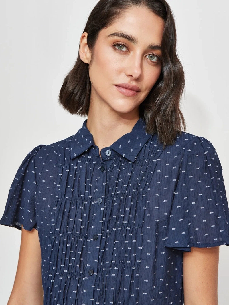 BLUSA MUJER REGATTA CUELLO CAMISERO MANGA CORTA - 3