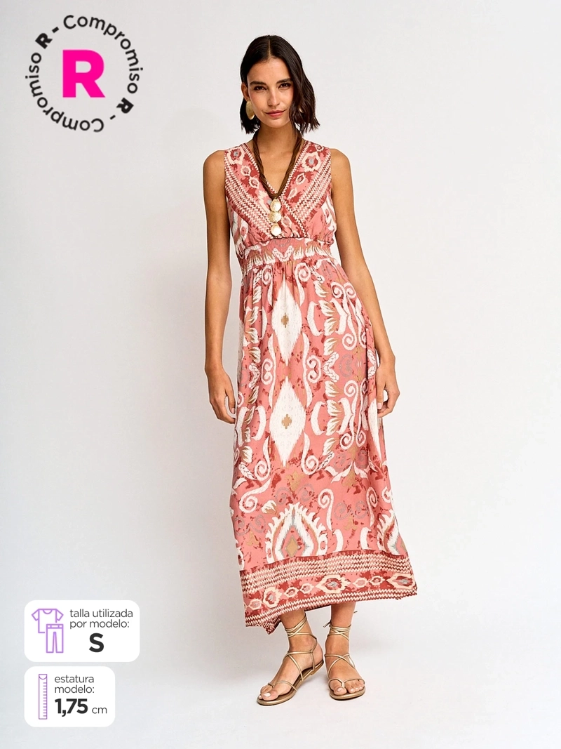 VESTIDO MUJER TATIENNE LARGO ESCOTE CRUZADO - 1