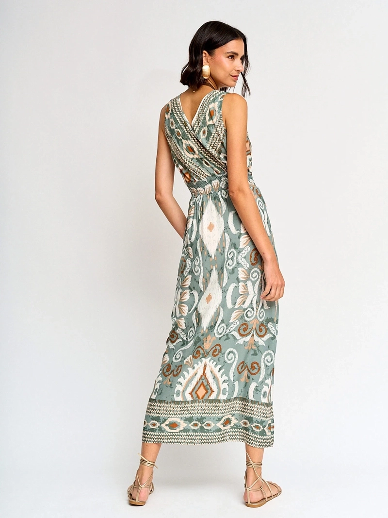 VESTIDO MUJER TATIENNE LARGO ESCOTE CRUZADO - 3