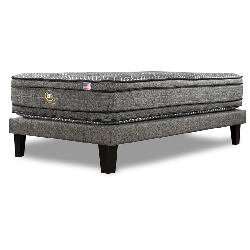 CAMA SERTA EUROPEA + RESPALDO TIGNES ADVANTAGE DUAL 1.5 PLAZAS ARENA - 4