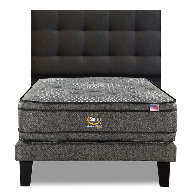 CAMA SERTA EUROPEA 1.5PL + RESPALDO TIGNES MARENGO ADVANTAGE DUAL - 1