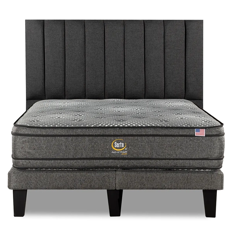 CAMA SERTA EUROPEA + RESPALDO TIBET ADVANTAGE DUAL KING MARENGO - 1