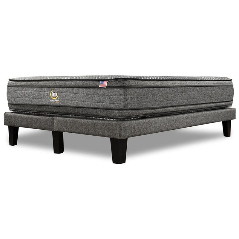 CAMA SERTA EUROPEA + RESPALDO TIGNES ADVANTAGE DUAL KING PLATA - 4