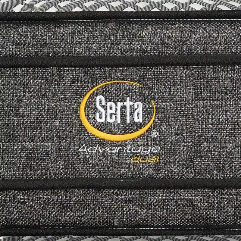 CAMA SERTA EUROPEA + RESPALDO TIBET ADVANTAGE DUAL KING GRIS - 7