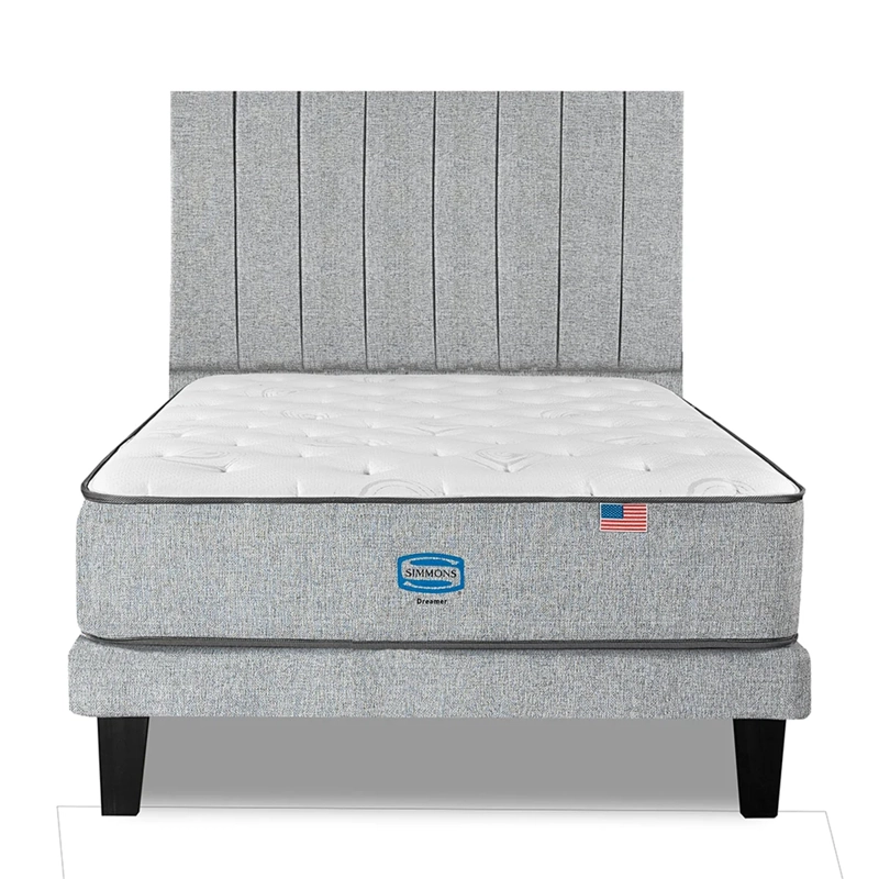 CAMA EUROPEA SERTA DREAMER 1.5PL + RESPALDO TIBET PLATA  - 1