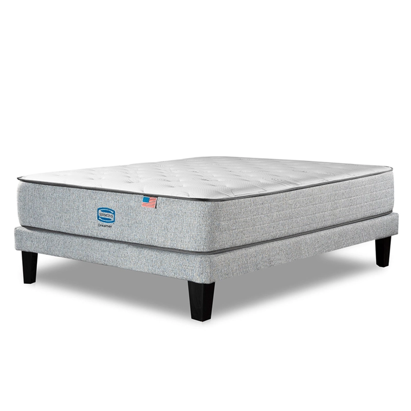 CAMA EUROPEA SERTA DREAMER 1.5PL + RESPALDO TIBET PLATA  - 4