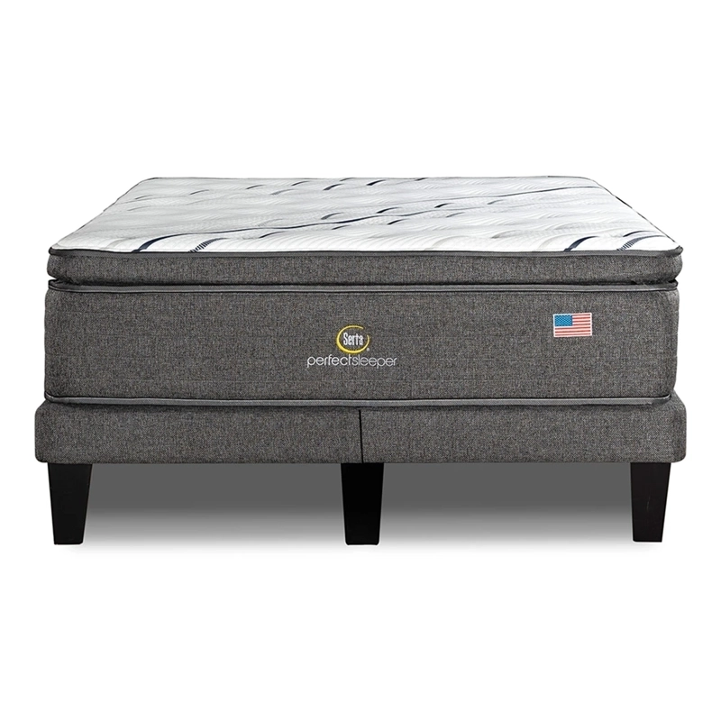 CAMA EUROPEA SERTA PERFECT SLEEPER 2PL B/D + RESPALDO TIGNES PLATA  - 3