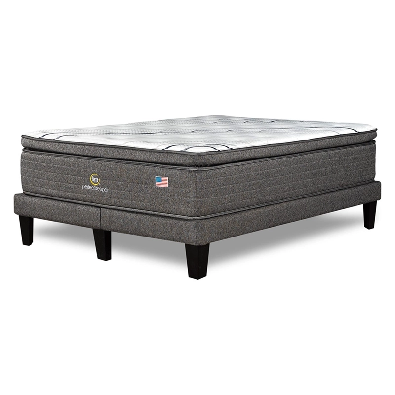 CAMA EUROPEA SERTA PERFECT SLEEPER 2PL B/D + RESPALDO TIGNES PLATA  - 4