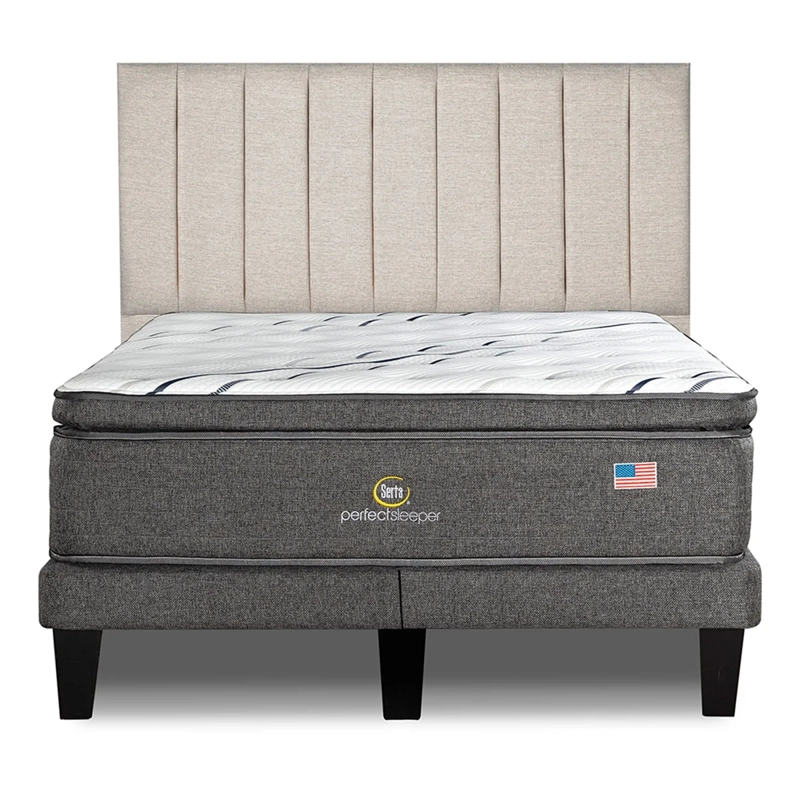 CAMA EUROPEA SERTA PERFECT SLEEPER KING B/D + RESPALDO TIBET ARENA - 1