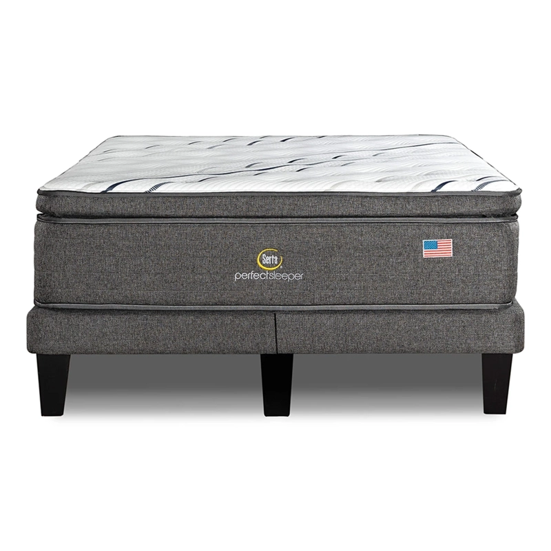 CAMA EUROPEA SERTA PERFECT SLEEPER KING B/D + RESPALDO TIBET GRIS - 3