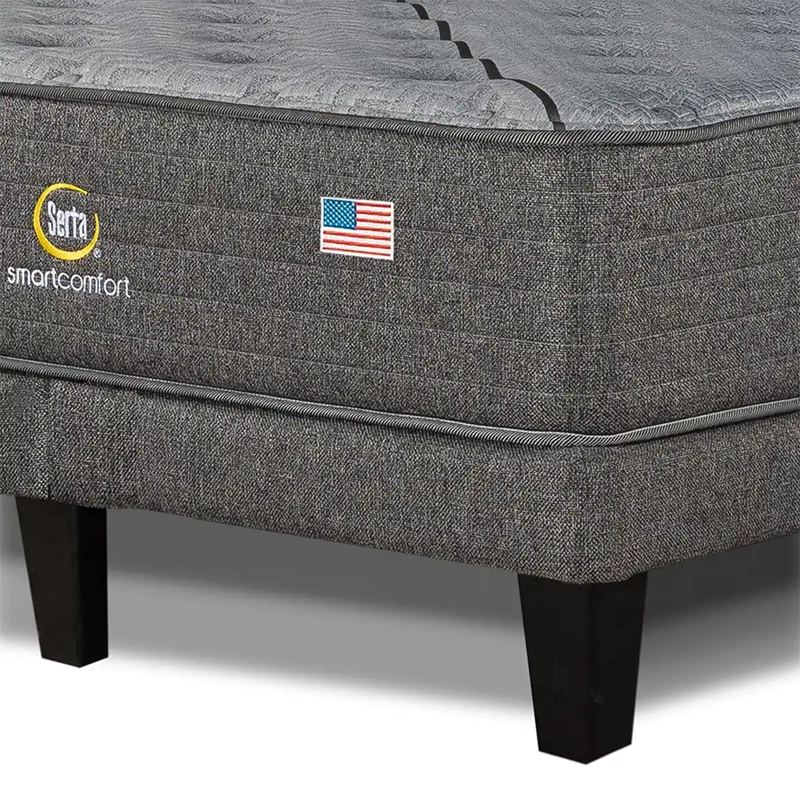 CAMA EUROPEA SERTA SMART COMFORT 2PL B/D + RESPALDO TIGNES GRIS - 5