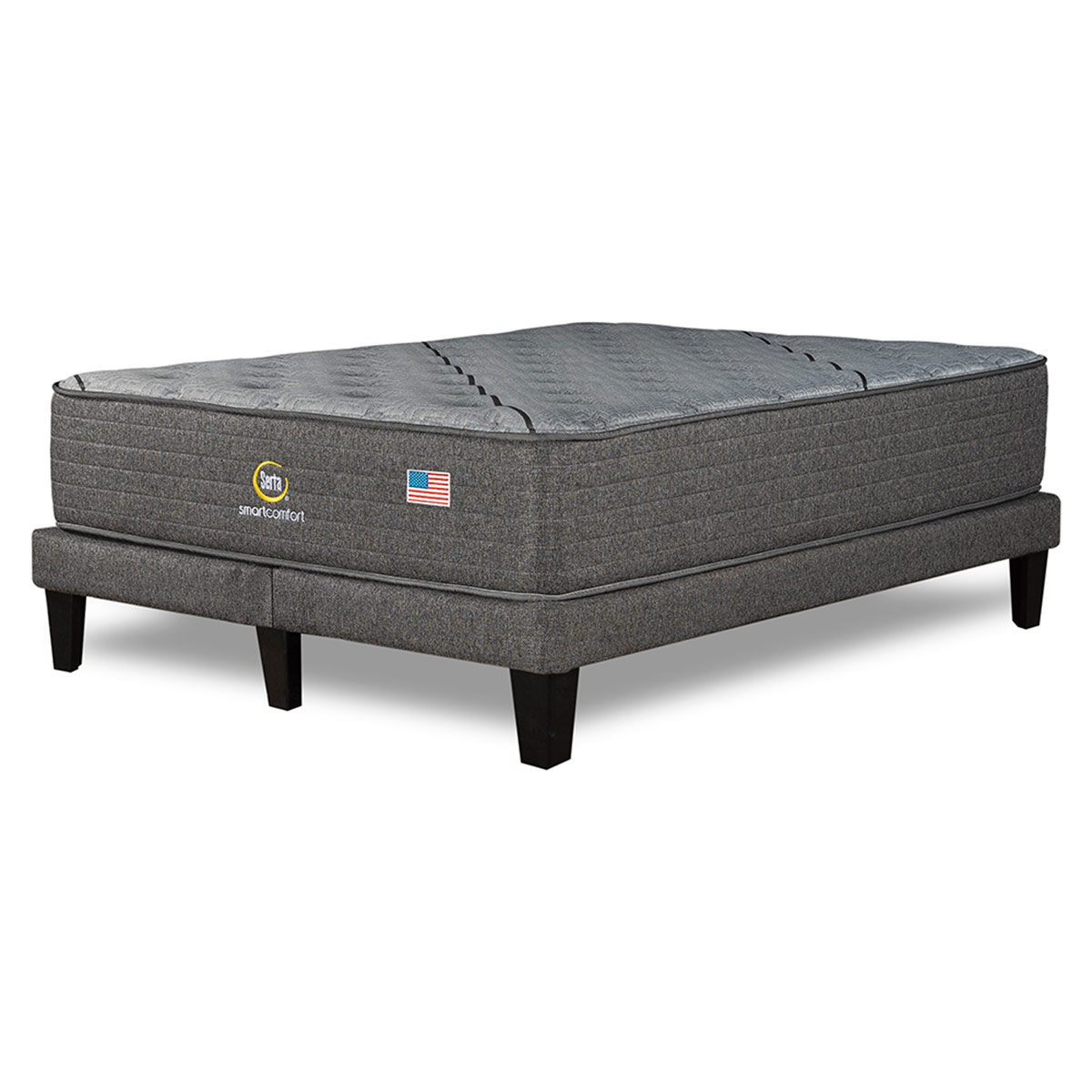 CAMA EUROPEA SERTA SMART COMFORT KING B/D + RESPALDO TIBET PLATA - 4