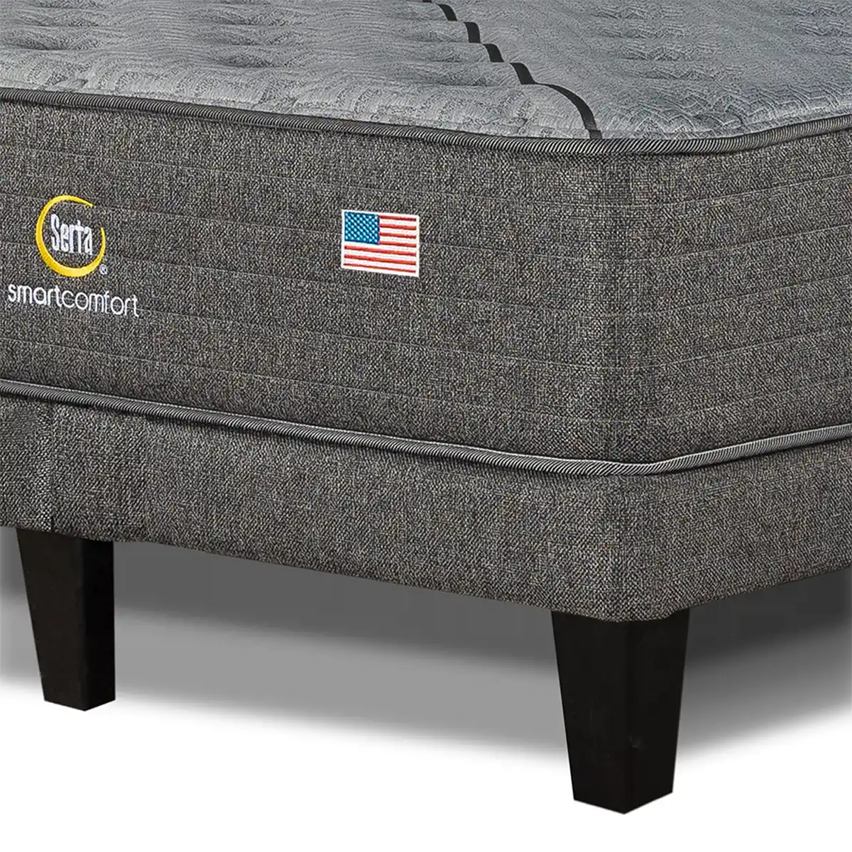 CAMA EUROPEA SERTA SMART COMFORT KING B/D + RESPALDO TIBET PLATA - 5