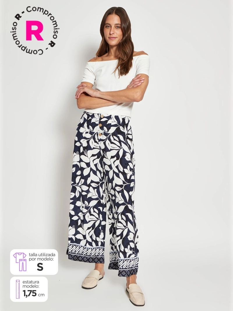 PANTALÓN MUJER REGATTA FLUIDO ESTAMPADO - 1