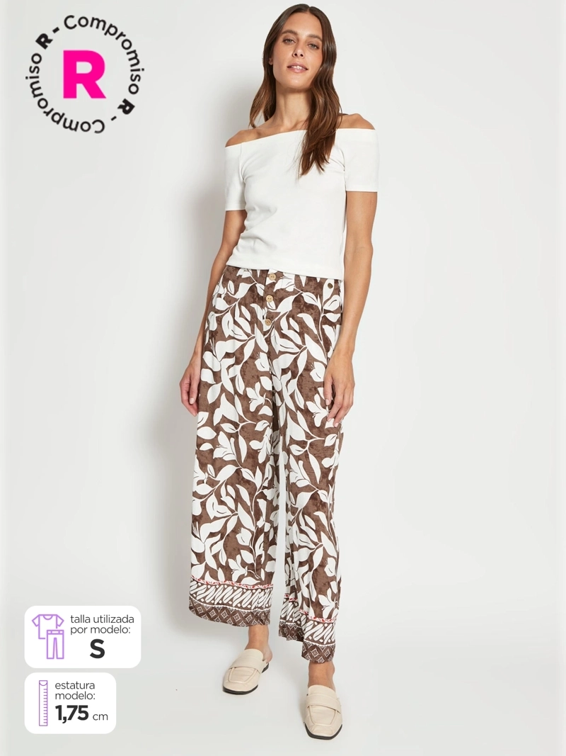 PANTALÓN MUJER REGATTA FLUIDO ESTAMPADO - 1