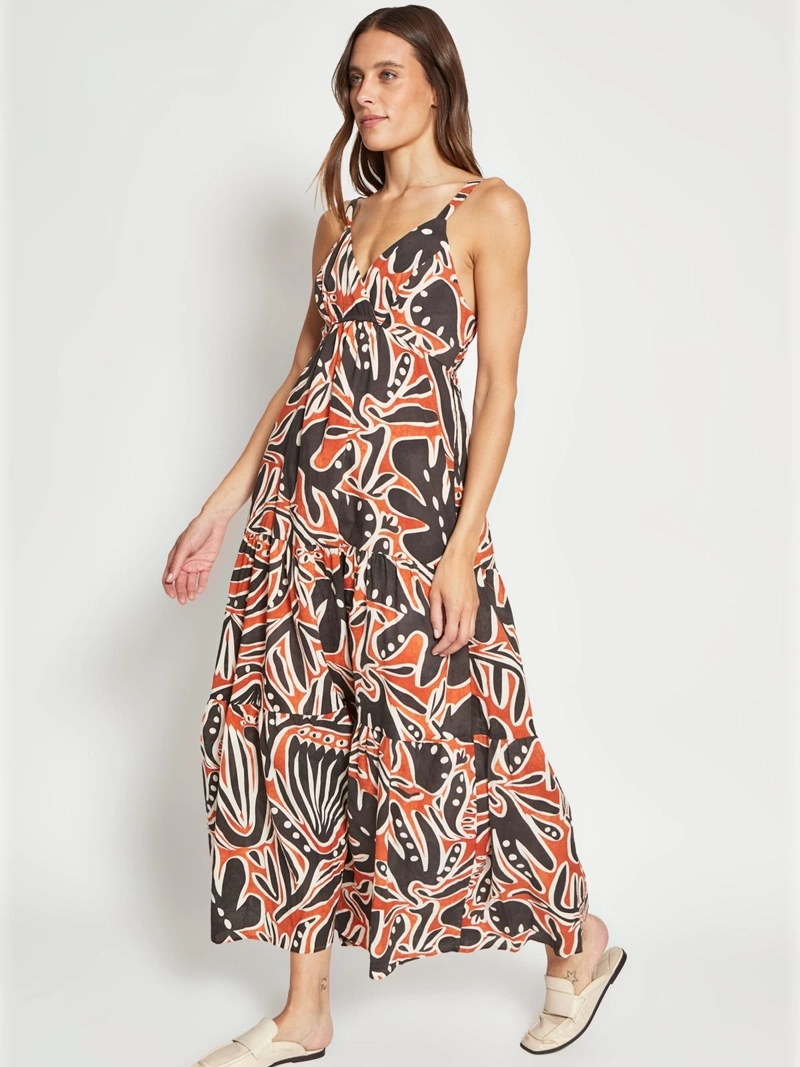 VESTIDO MUJER REGATTA ALGODÓN LARGO MANGA VUELOS ESTAMPADO - 2