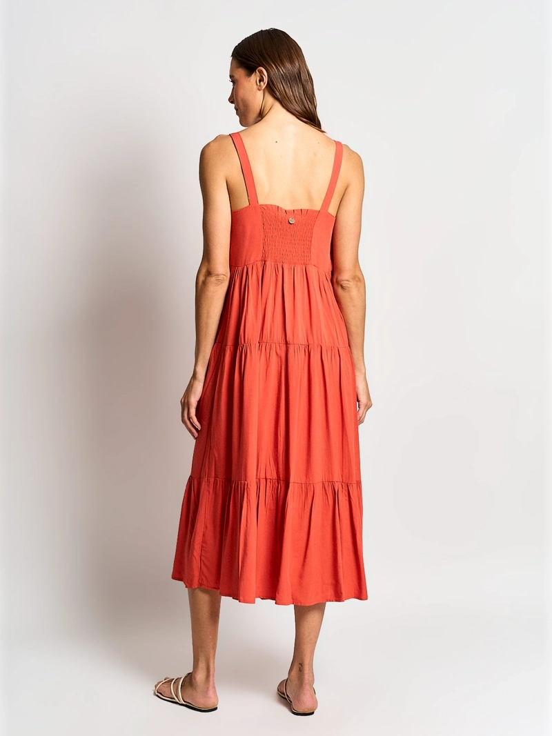VESTIDO MUJER REGATTA LARGO TIRANTES BOTONES PERLADOS - 3
