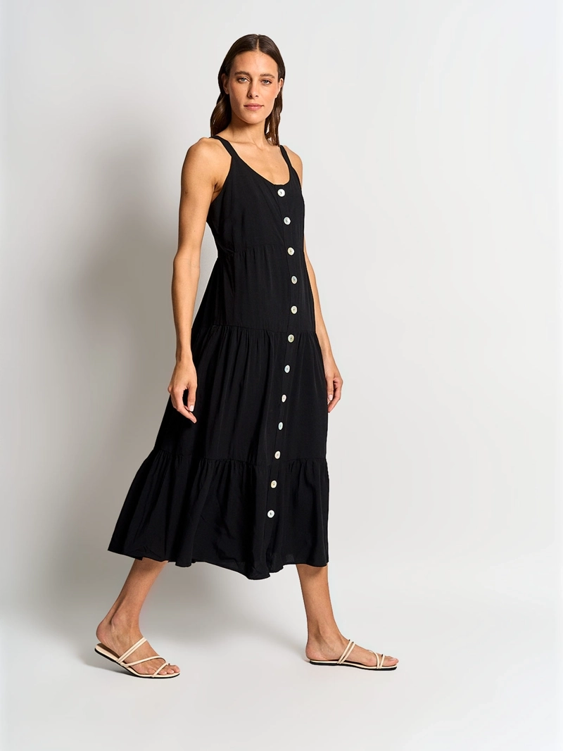 VESTIDO MUJER REGATTA LARGO TIRANTES BOTONES PERLADOS - 2