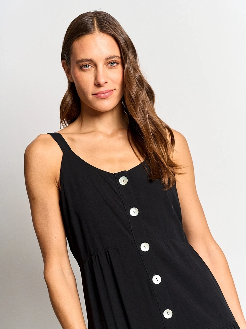 VESTIDO MUJER REGATTA LARGO TIRANTES BOTONES PERLADOS - 4