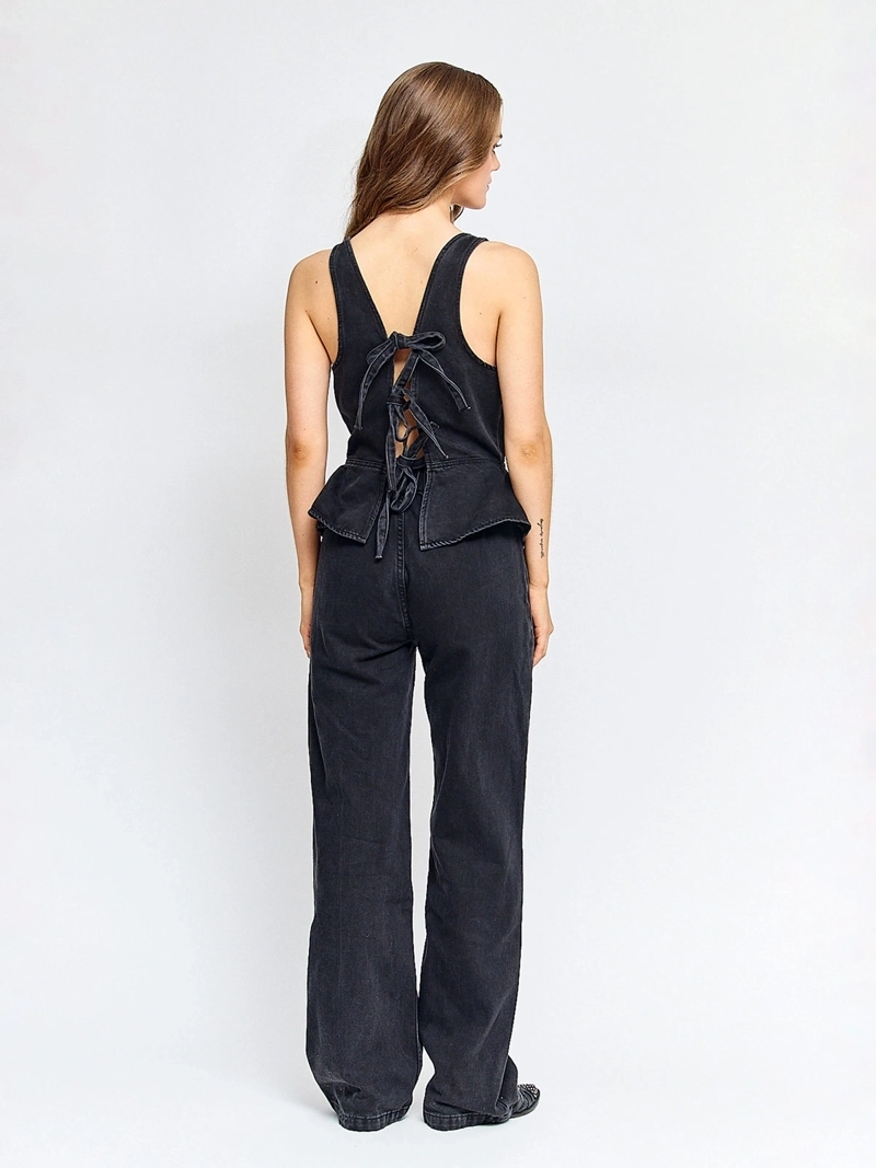 ENTERITO MUJER BARBADOS ALGODÓN LARGO DENIM - 3