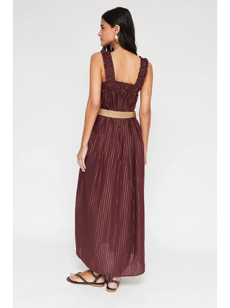VESTIDO MUJER TATIENNE ALGODÓN LARGO LÍNEAS - 3