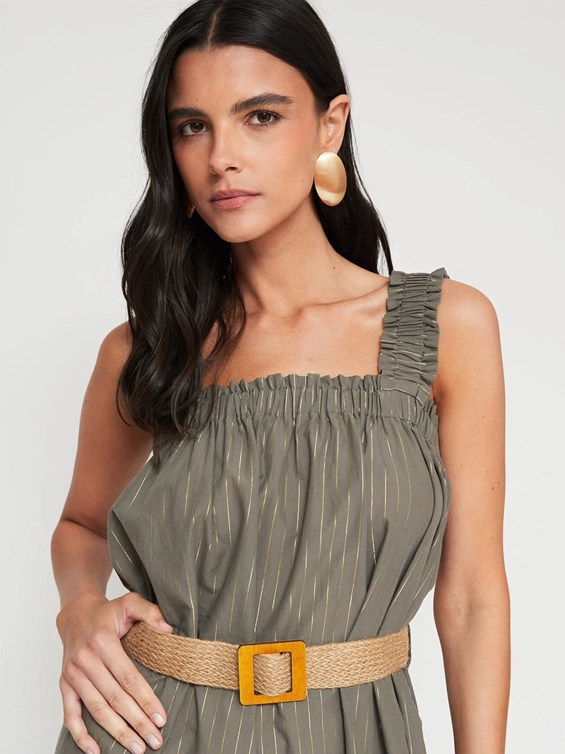 VESTIDO MUJER TATIENNE ALGODÓN LARGO LÍNEAS - 4
