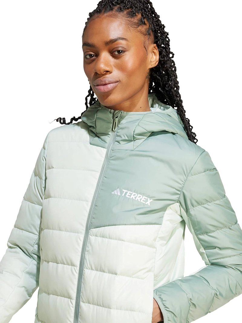 CHAQUETA MUJER ADIDAS JD8411 VERDE MANGA LARGA TERREX MULTI LIGHT DOWN - 4