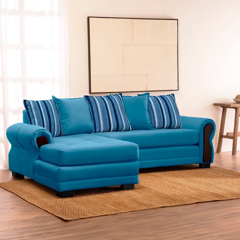 SECCIONAL IZQUIERDO LIVING FACTORY ARIZONA 4 CUERPOS AZUL - 8