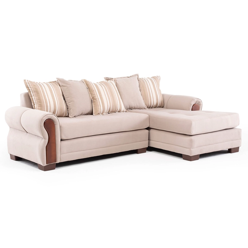 SECCIONAL DERECHO LIVING FACTORY ARIZONA 4 CUERPOS BEIGE - 2