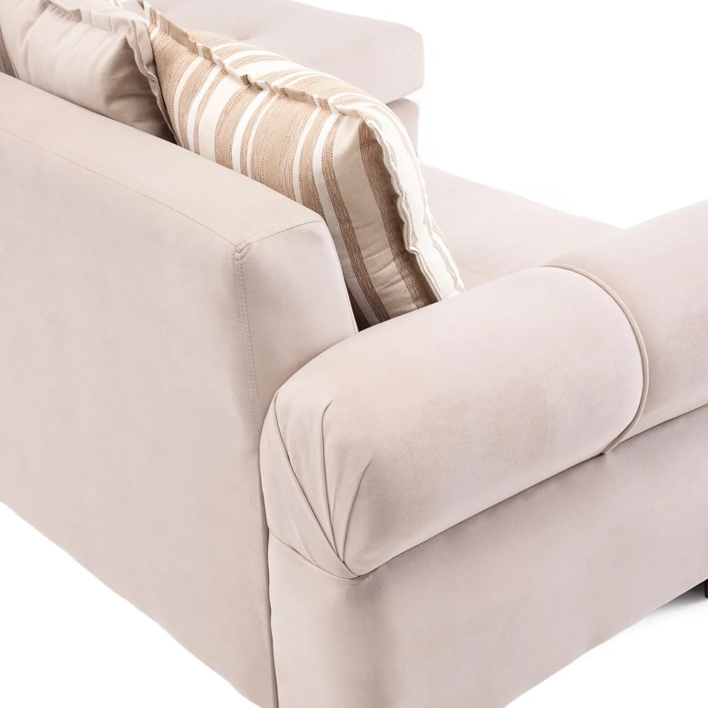 SECCIONAL DERECHO LIVING FACTORY ARIZONA 4 CUERPOS BEIGE - 7