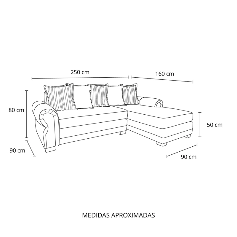 SECCIONAL DERECHO LIVING FACTORY ARIZONA 4 CUERPOS BEIGE - 8
