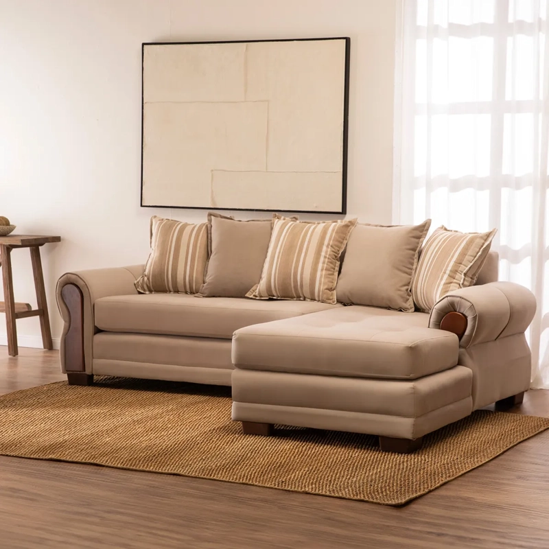 SECCIONAL DERECHO LIVING FACTORY ARIZONA 4 CUERPOS BEIGE - 10