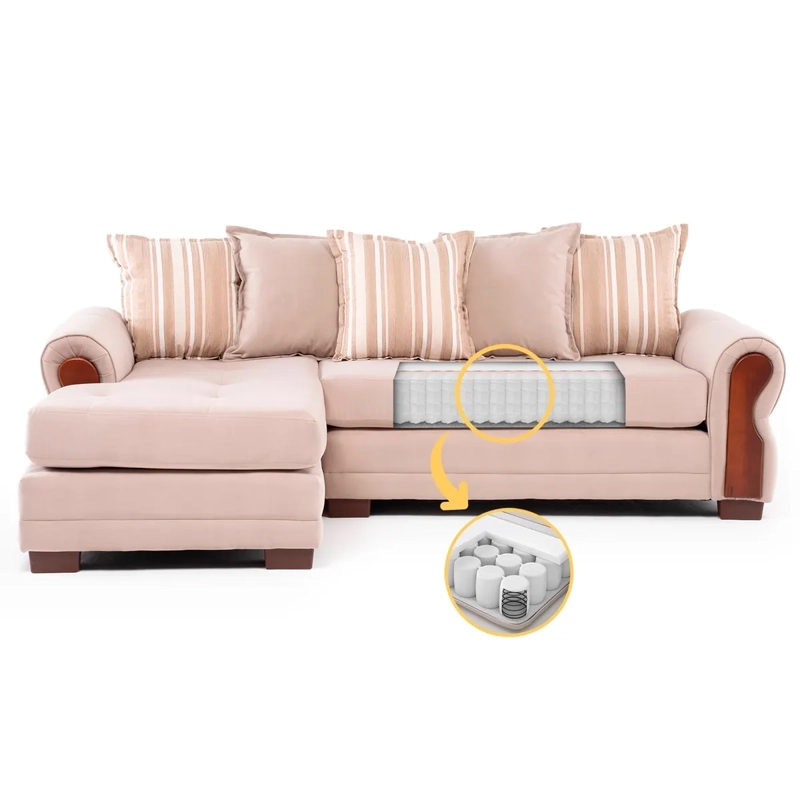SECCIONAL IZQUIERDO LIVING FACTORY ARIZONA 4 CUERPOS BEIGE - 2