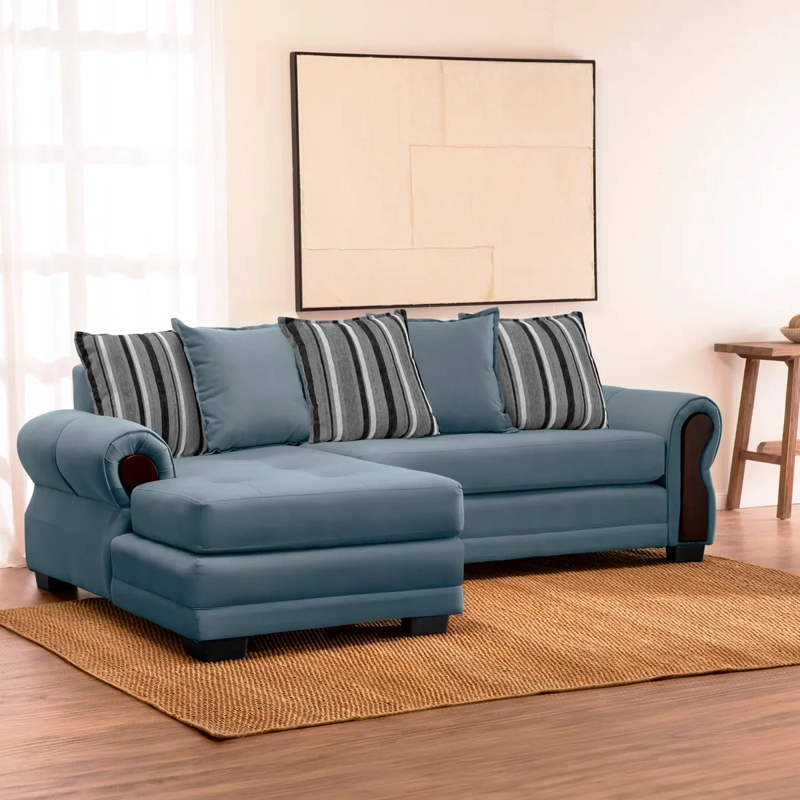 SECCIONAL IZQUIERDO LIVING FACTORY ARIZONA 4 CUERPOS GRIS - 8