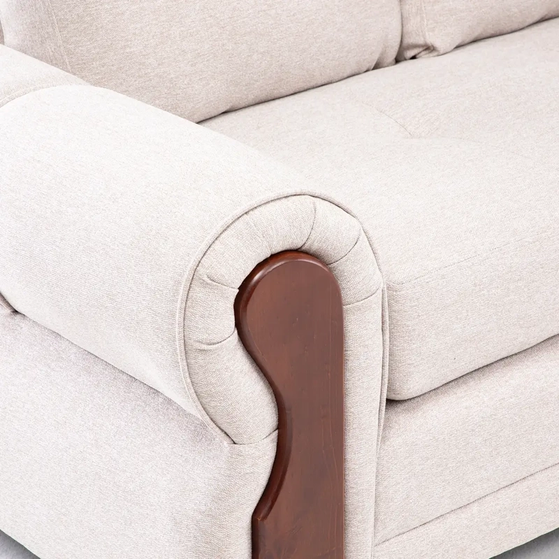 SECCIONAL DERECHO LIVING FACTORY MICHIGAN 6 CUERPOS BEIGE - 6