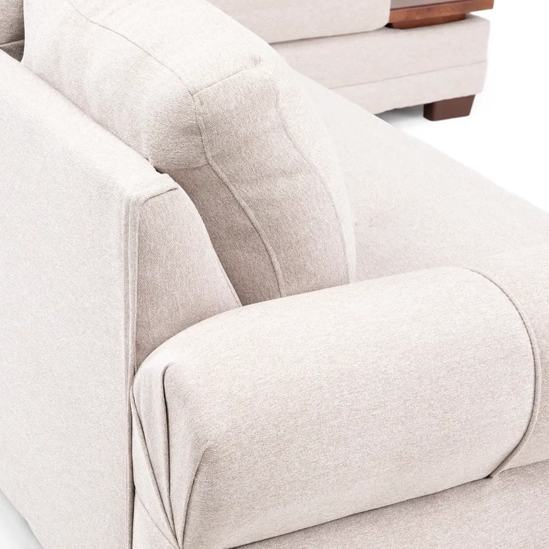 SECCIONAL DERECHO LIVING FACTORY MICHIGAN 6 CUERPOS BEIGE - 7