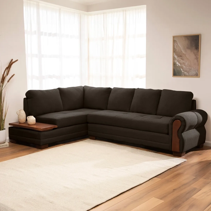 SECCIONAL IZQUIERDO LIVING FACTORY MICHIGAN 6 CUERPOS CAFÉ - 10
