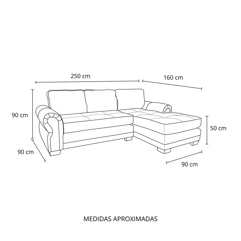 SECCIONAL DERECHO LIVING FACTORY OREGON 4 CUERPOS AZUL - 9