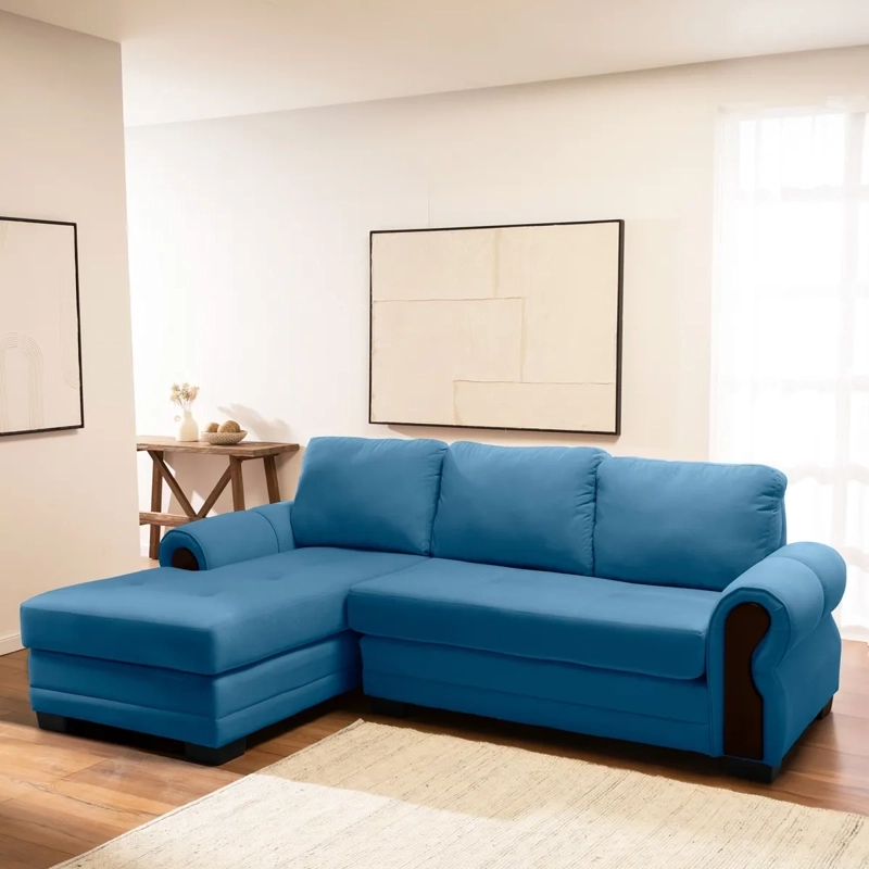 SECCIONAL IZQUIERDO LIVING FACTORY OREGON 4 CUERPOS AZUL - 9
