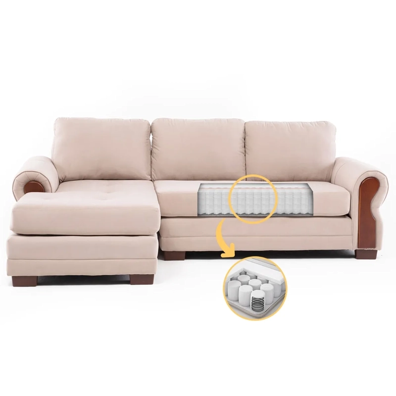 SECCIONAL IZQUIERDO LIVING FACTORY OREGON 4 CUERPOS BEIGE - 2