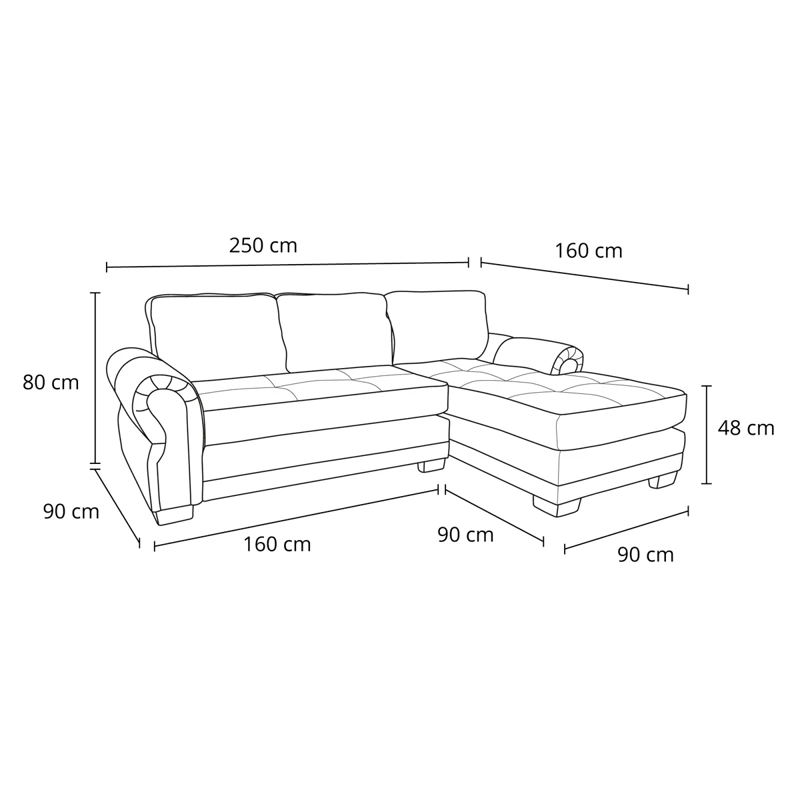 SECCIONAL DERECHO LIVING FACTORY OREGON 4 CUERPOS GRIS - 8