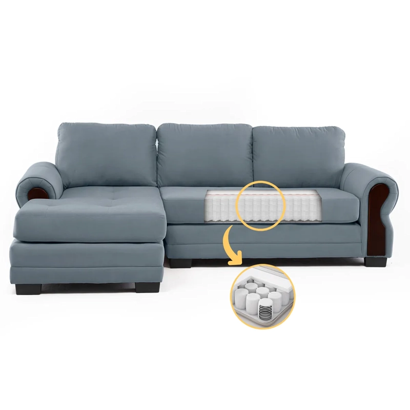 SECCIONAL IZQUIERDO LIVING FACTORY OREGON 4 CUERPOS GRIS - 2