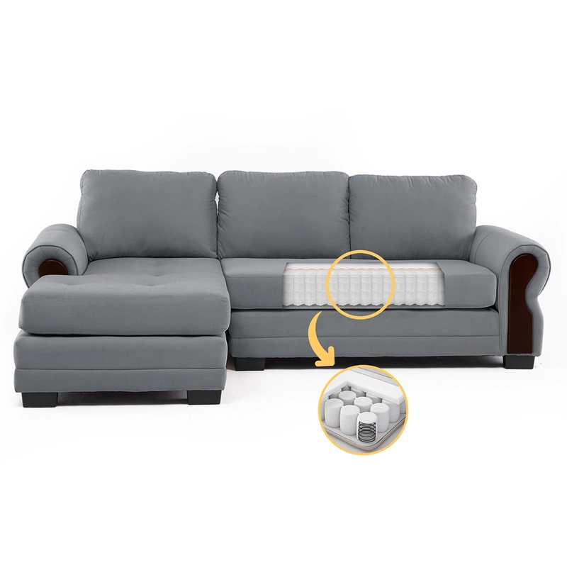 SECCIONAL IZQUIERDO LIVING FACTORY OREGON 4 CUERPOS GRIS - 3