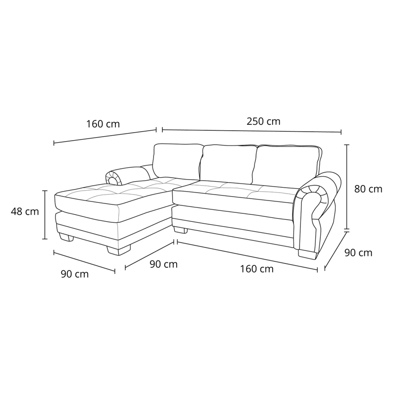 SECCIONAL IZQUIERDO LIVING FACTORY OREGON 4 CUERPOS GRIS - 8