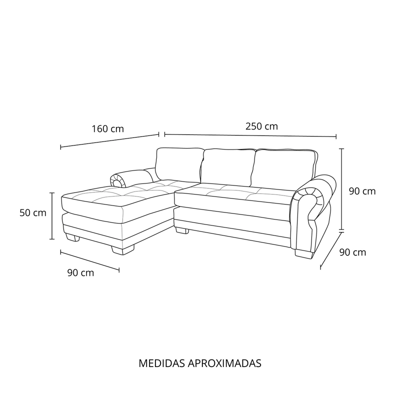 SECCIONAL IZQUIERDO LIVING FACTORY OREGON 4 CUERPOS GRIS - 9