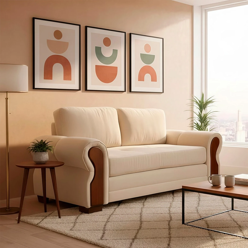 SOFÁ LIVING FACTORY OREGON 2 CUERPOS BEIGE - 8