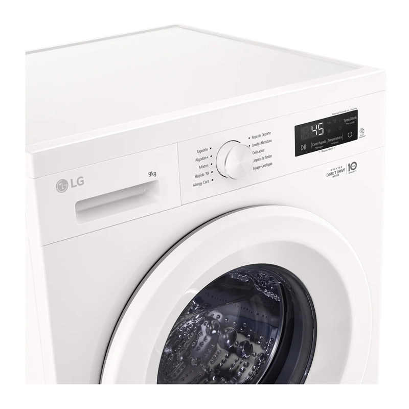 LAVADORA CARGA FRONTAL LG WM9GWVFS6 9KG BLANCO - 2
