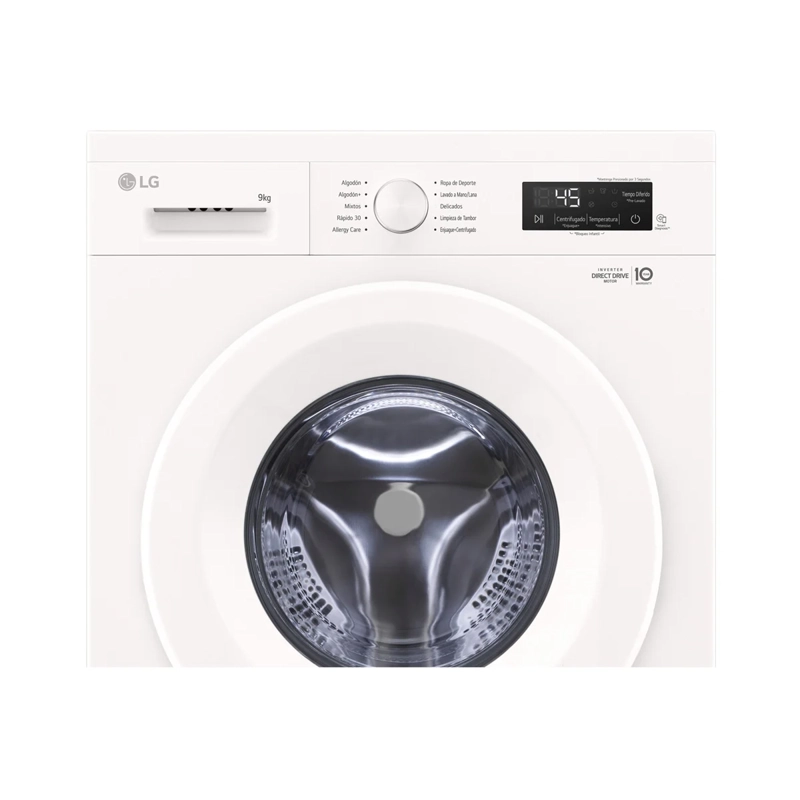 LAVADORA CARGA FRONTAL LG WM9GWVFS6 9KG BLANCO - 4