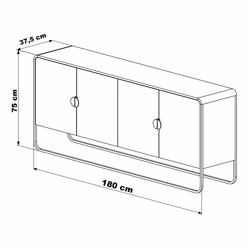 BUFFET DECOCASA LUNA 4P - 4