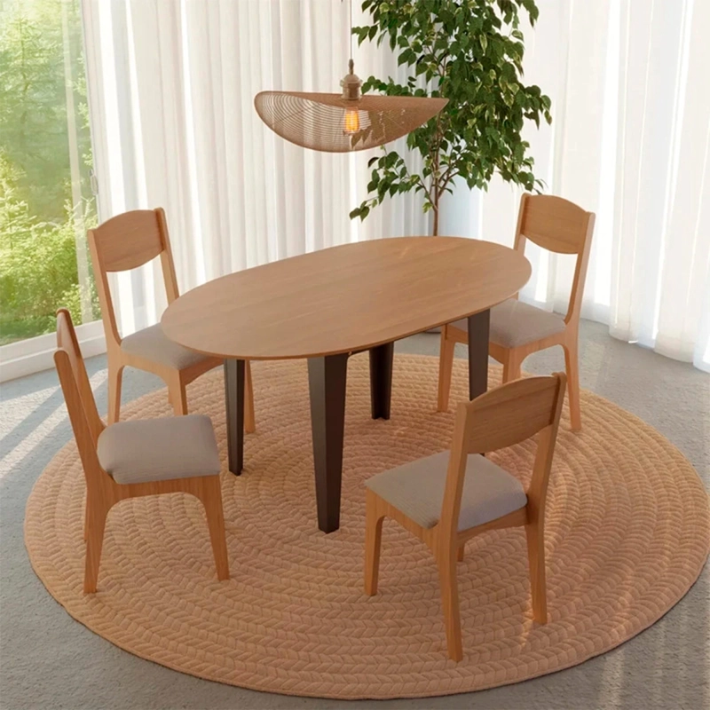 JUEGO DE COMEDORE DECOCASA TM70 PLEGABLE 4S CAFÉ - 1